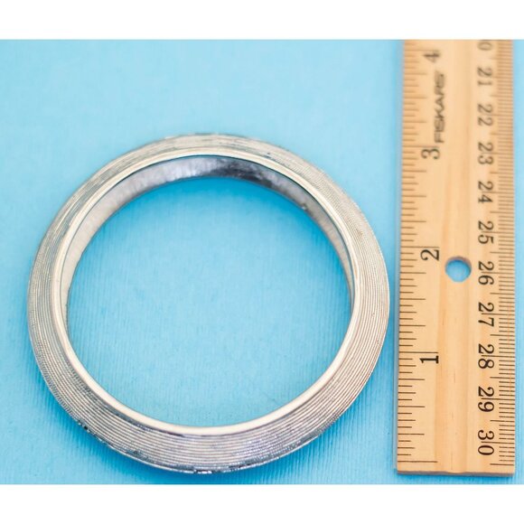 Vintage Geometric Ring Bangle Bracelet - 7 3/4 inch - N21 - Picture 3 of 3
